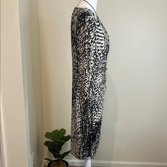 Lauren Ralph Lauren Women’s Black and Cream Long Sleeve Dress Size 12 - Picture 5 of 8